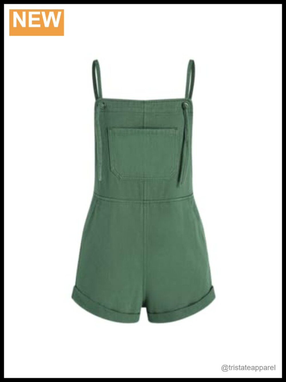 100% Cotton Denim Overall Shorts Loose Fit Romper Pull-On Pocket